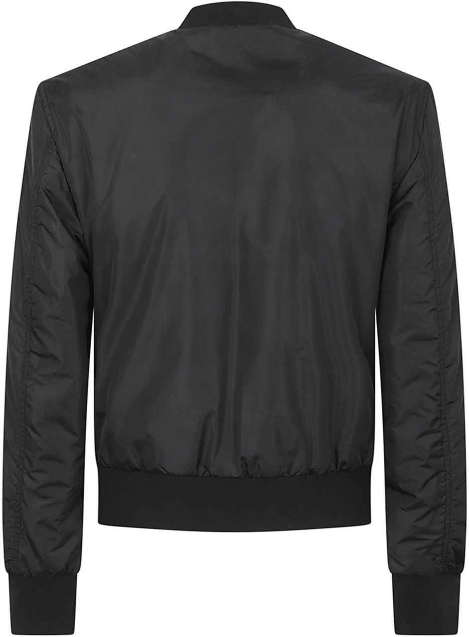 Dolce & Gabbana Padded Bomber Jacket Zwart