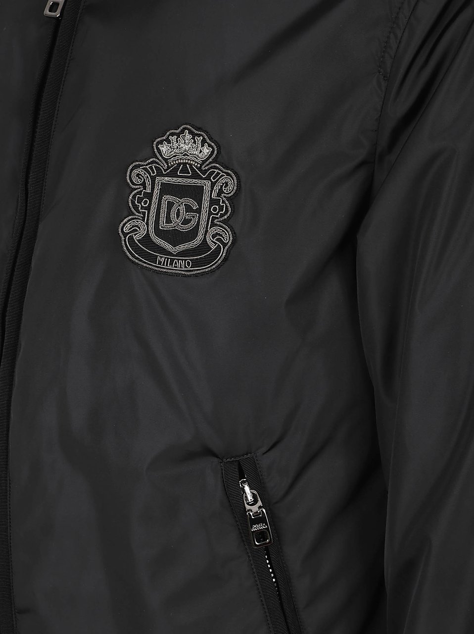 Dolce & Gabbana Padded Bomber Jacket Zwart