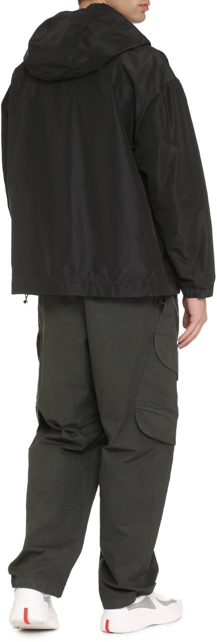 Dolce & Gabbana Technical fabric hooded jacket Zwart