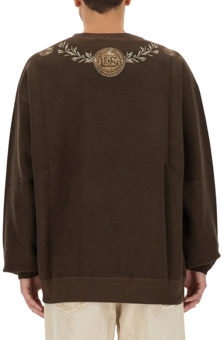 Dolce & Gabbana Coin Print Sweatshirt Bruin