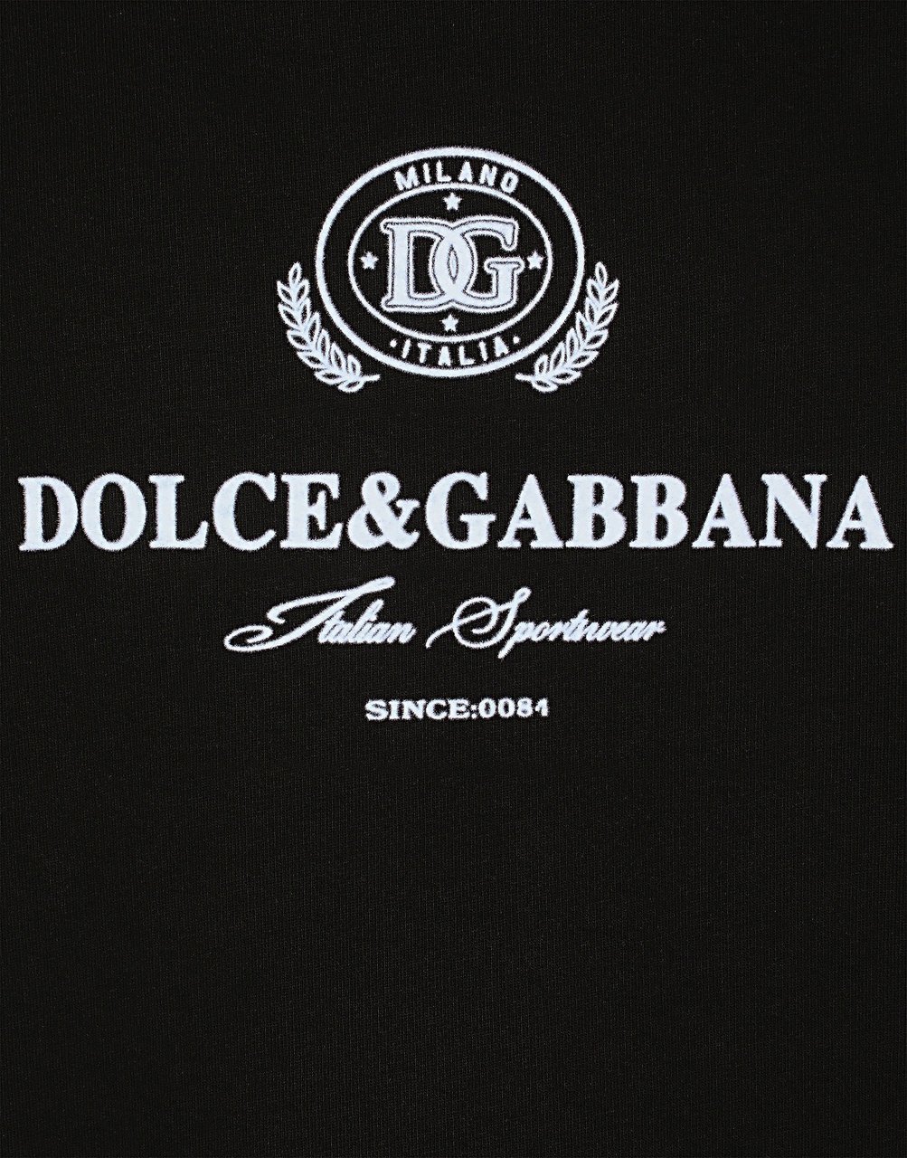 Dolce & Gabbana Felpa in jersey con stampa logo D&G Zwart