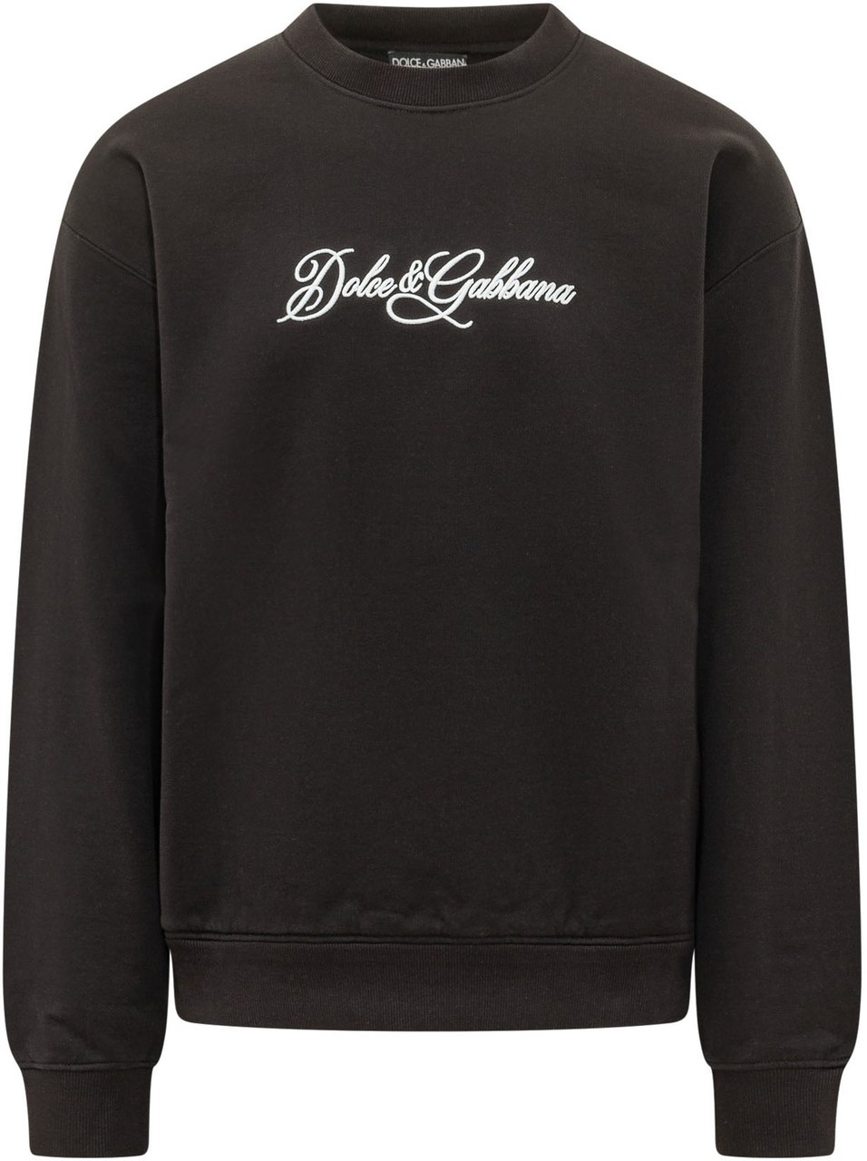 Dolce & Gabbana Felpa Girocollo con Tasca Frontale Donkergrijs