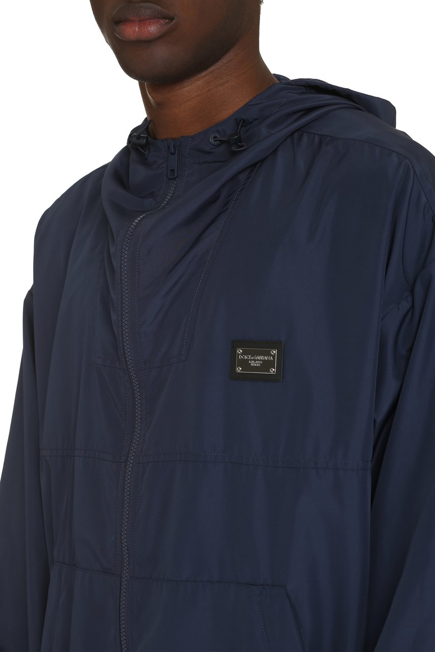 Dolce & Gabbana Nylon windbreaker-jacket Blauw