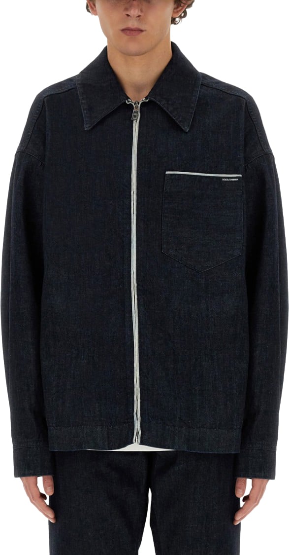 Dolce & Gabbana Selvedge Denim Blouson Blauw