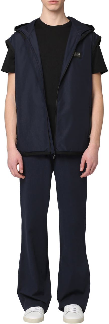Dolce & Gabbana Sporty vest with zipper Blauw