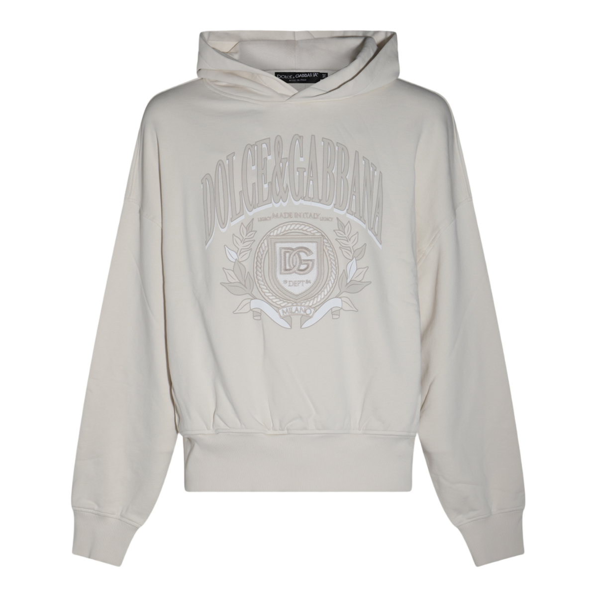 Dolce & Gabbana Embroidered Logo Hoodie Sweater With Relaxed Fit Wit