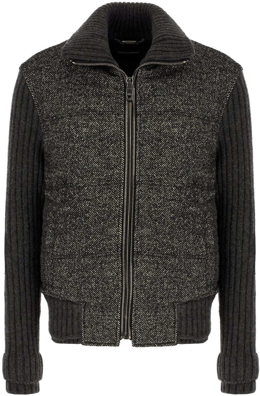 Dolce & Gabbana Dolce&gabbana Embroidered wool blend padded bomber jacket Divers