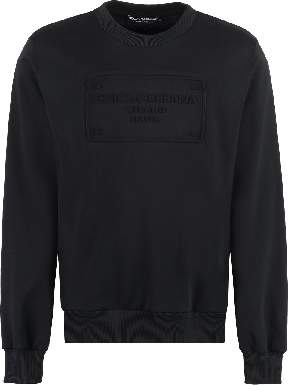 Dolce & Gabbana Logo detail cotton sweatshirt Zwart
