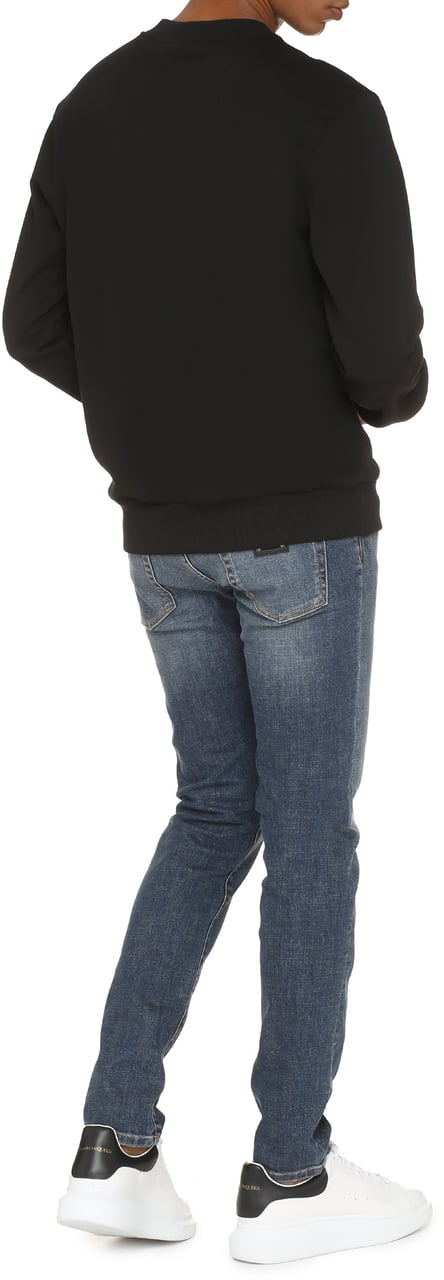 Dolce & Gabbana Logo detail cotton sweatshirt Zwart