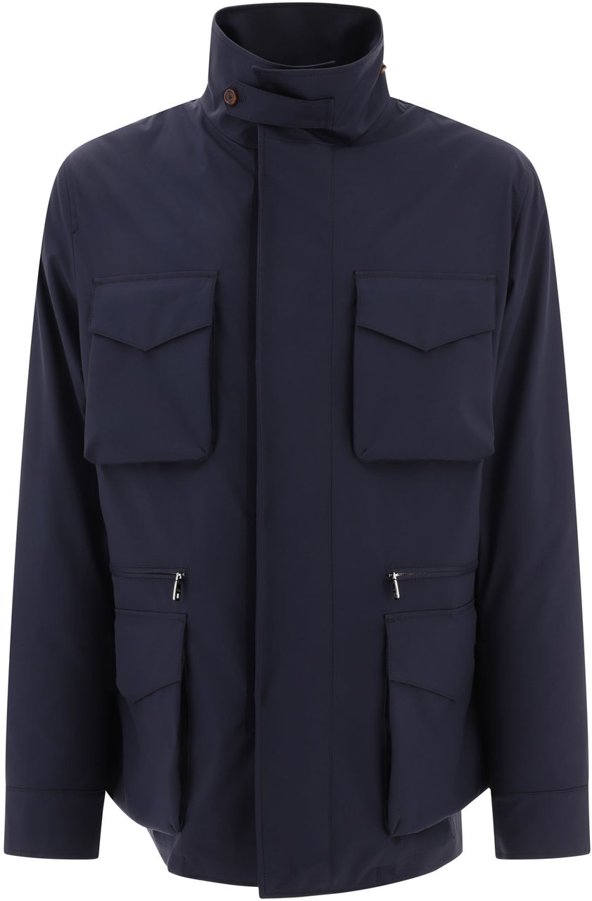 Dolce & Gabbana Technical fabric safari jacket Blauw