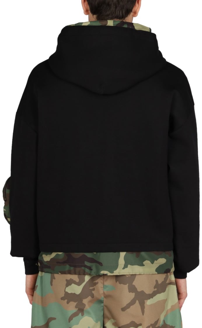 Dolce & Gabbana Sweatshirt With Camo Accents Zwart