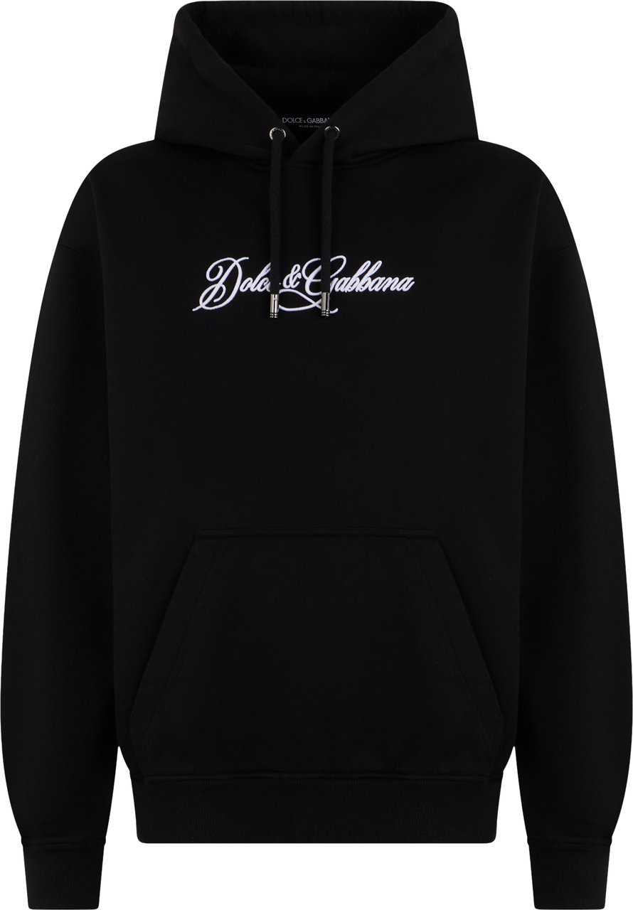 Dolce & Gabbana Hoodie with embroidered logo Zwart