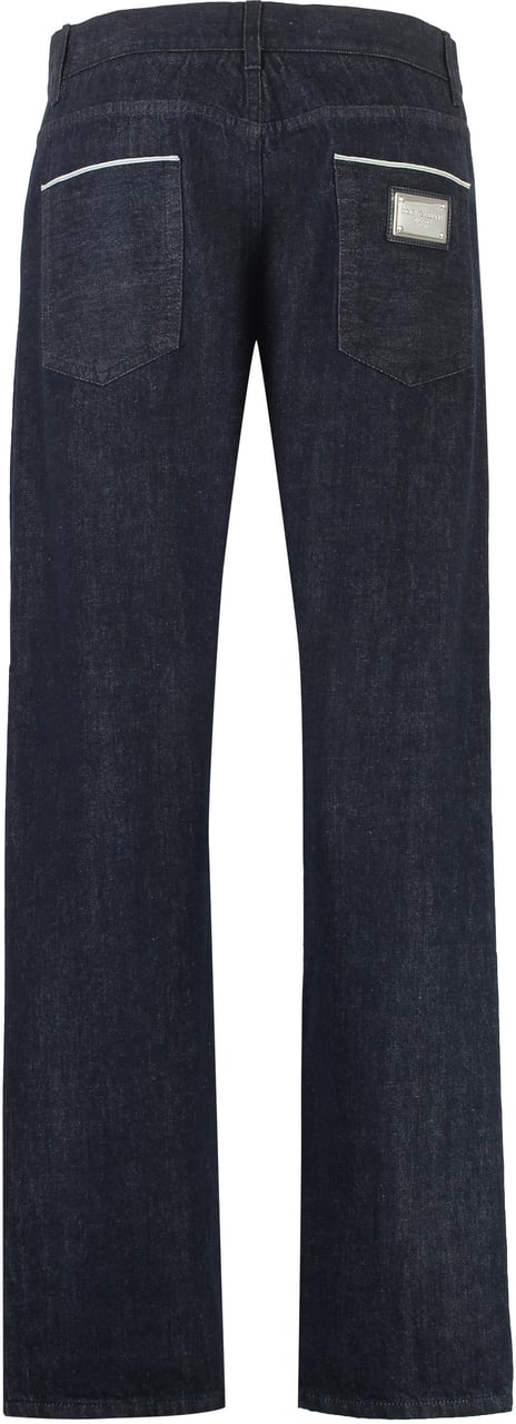 Dolce & Gabbana 5-pocket straight-leg jeans Blauw