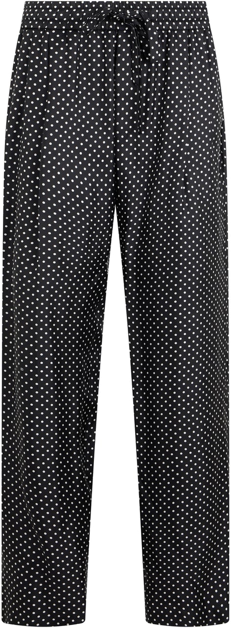 Dolce & Gabbana Polka dot pants with elastic waist Zwart