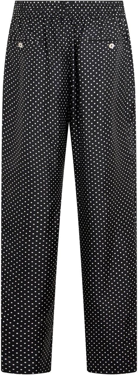 Dolce & Gabbana Polka dot pants with elastic waist Zwart