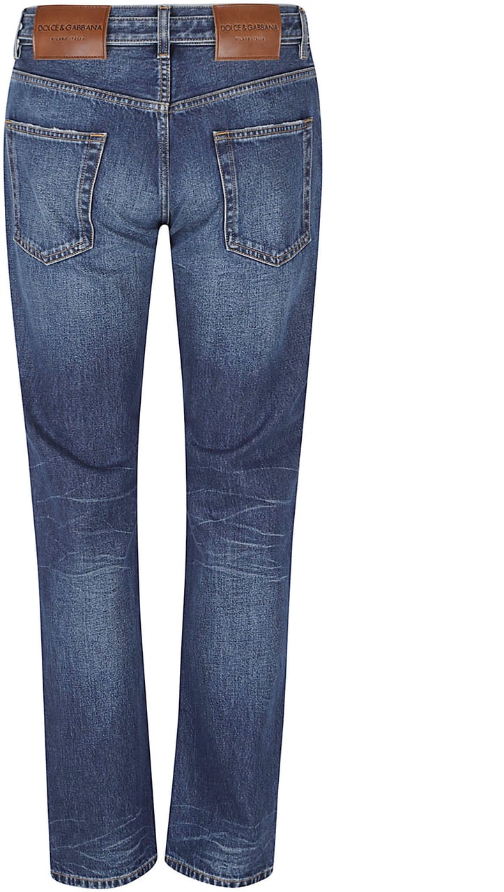 Dolce & Gabbana Medium Blue Denim Jeans Blauw