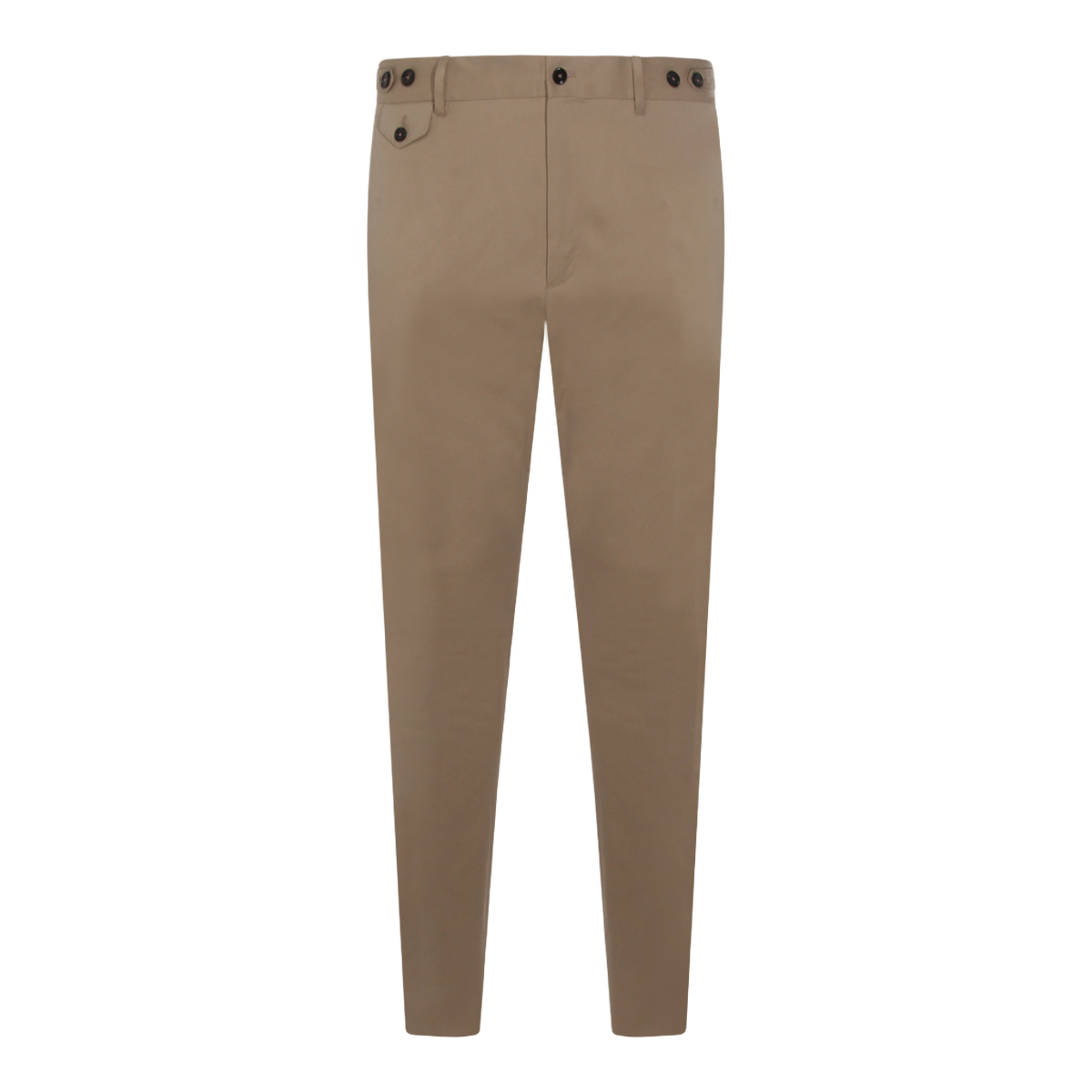 Dolce & Gabbana Tailored Beige Trousers with Button Details Bruin