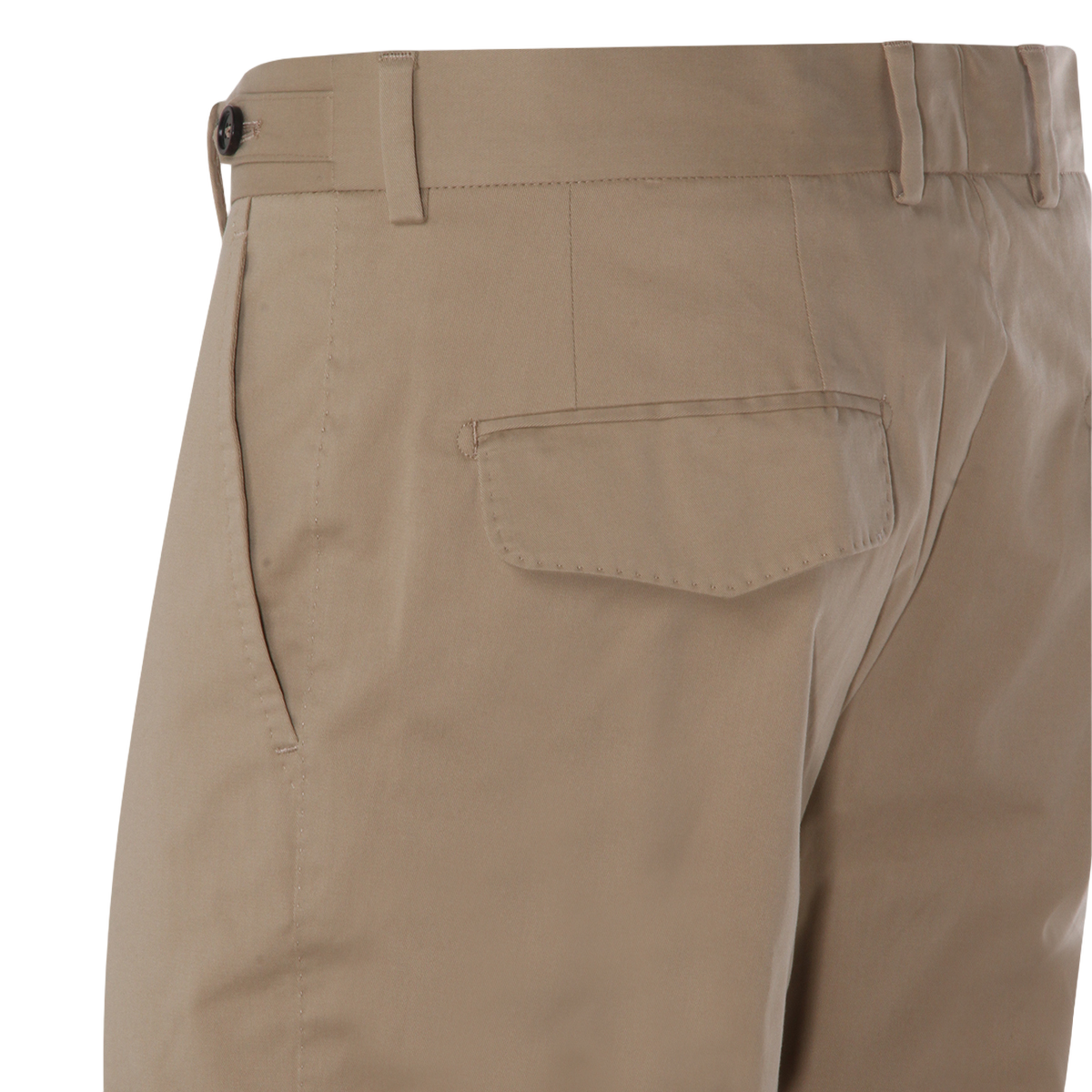 Dolce & Gabbana Tailored Beige Trousers with Button Details Bruin