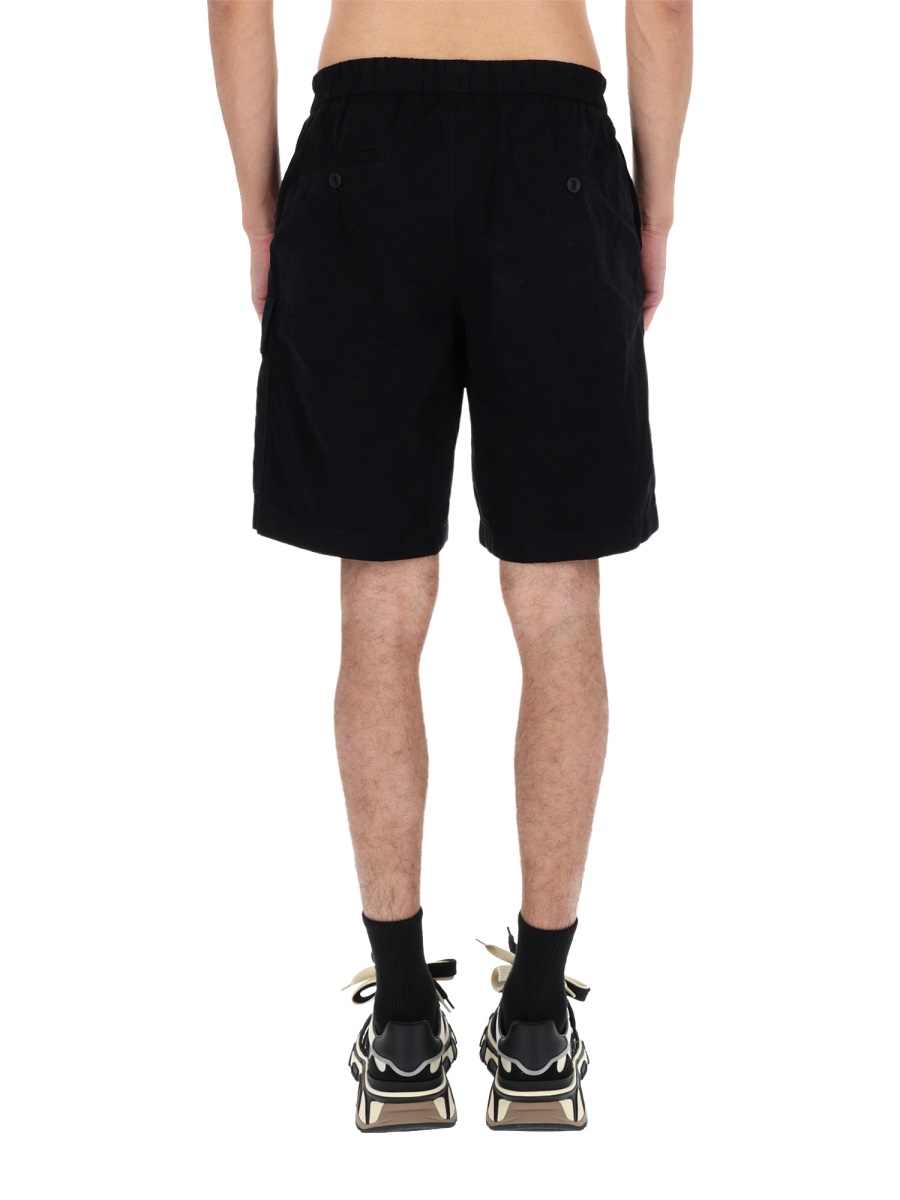 Dolce & Gabbana Relaxed Fit Functional Pockets Drawstring Shorts Zwart