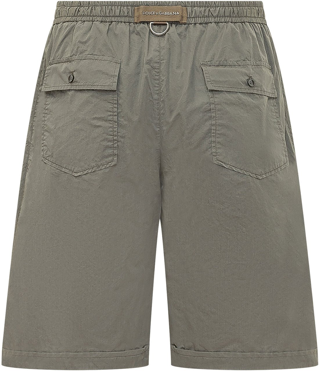 Dolce & Gabbana Bermuda con Vita Elastica e Coulisse Donkergroen