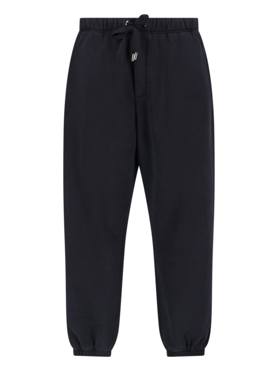 Dolce & Gabbana Black Logo Drawstring Cotton Sports Pants Zwart