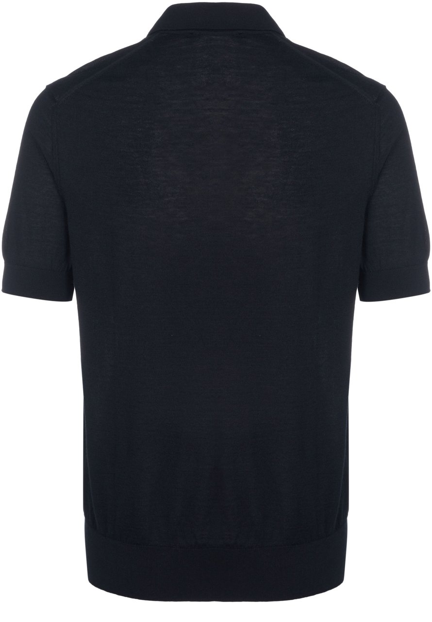 Dolce & Gabbana Dolce & Gabbana Henley Strickpolo schwarz Zwart