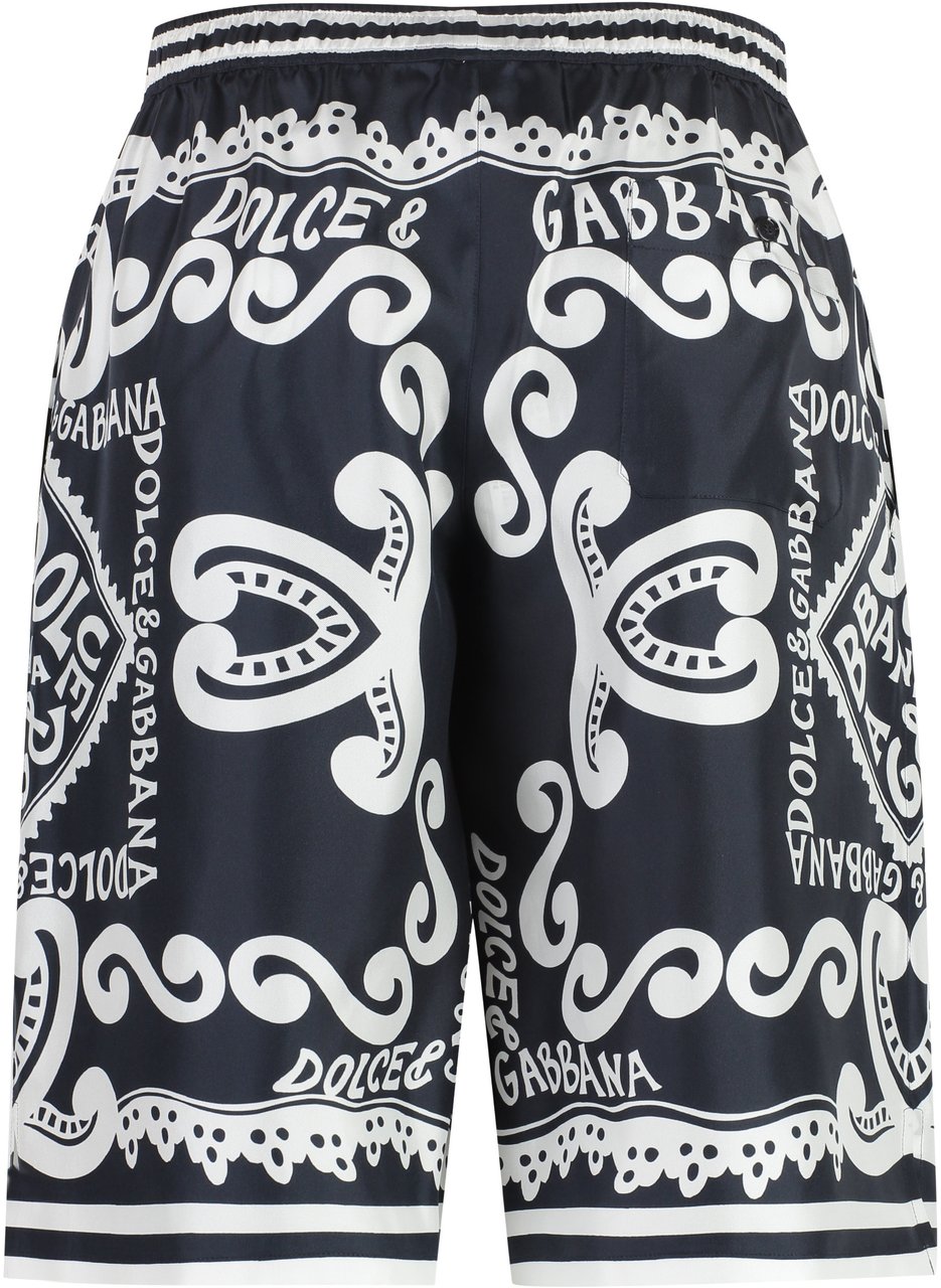Dolce & Gabbana Printed bermuda shorts Blauw