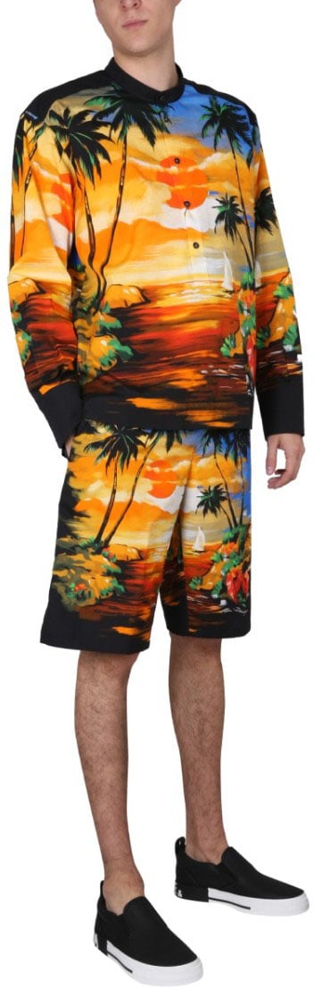 Dolce & Gabbana Bermuda Shorts With Hawaii Print Divers