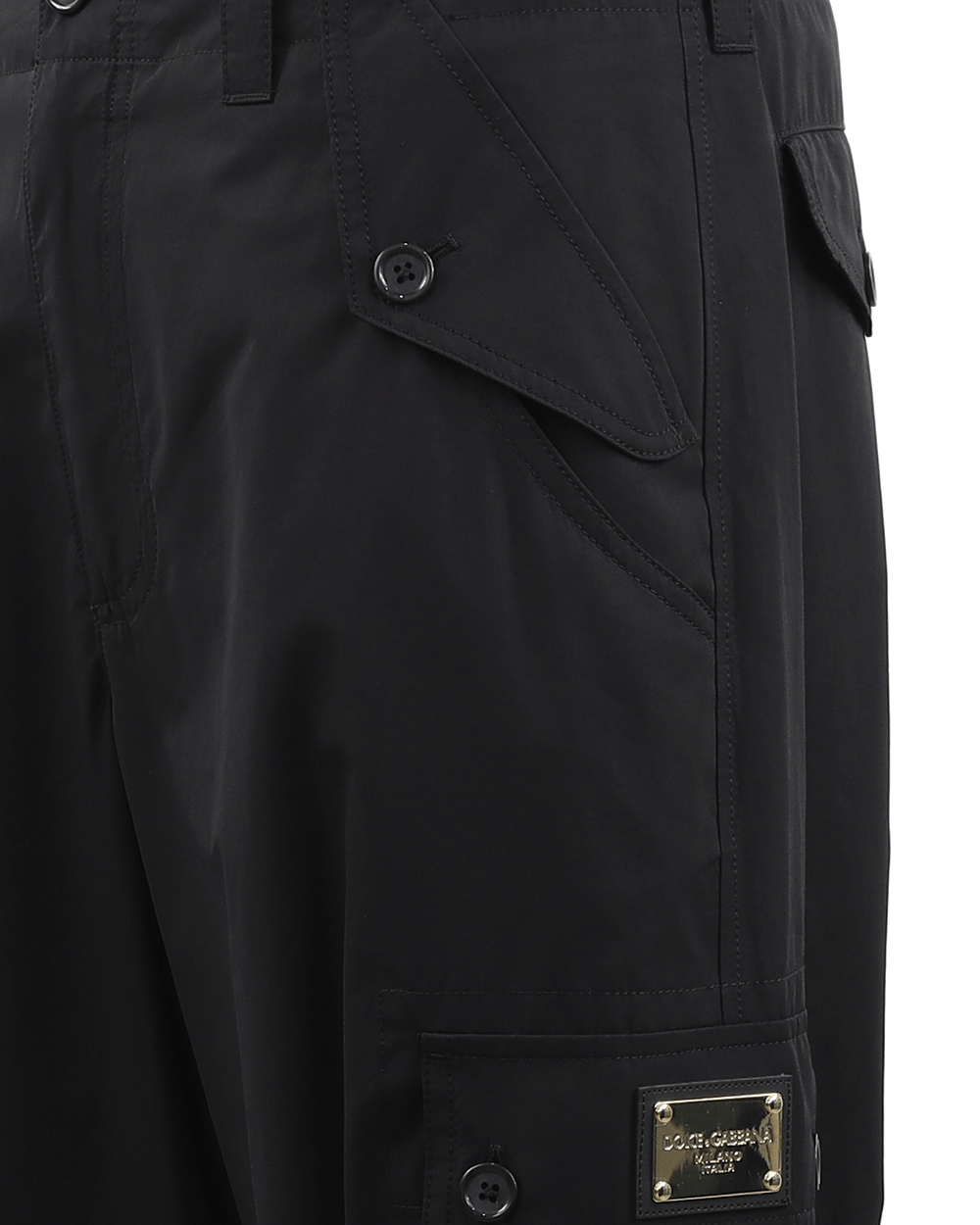 Dolce & Gabbana Heren Cotton Cargo BrandPlate Zwart Zwart