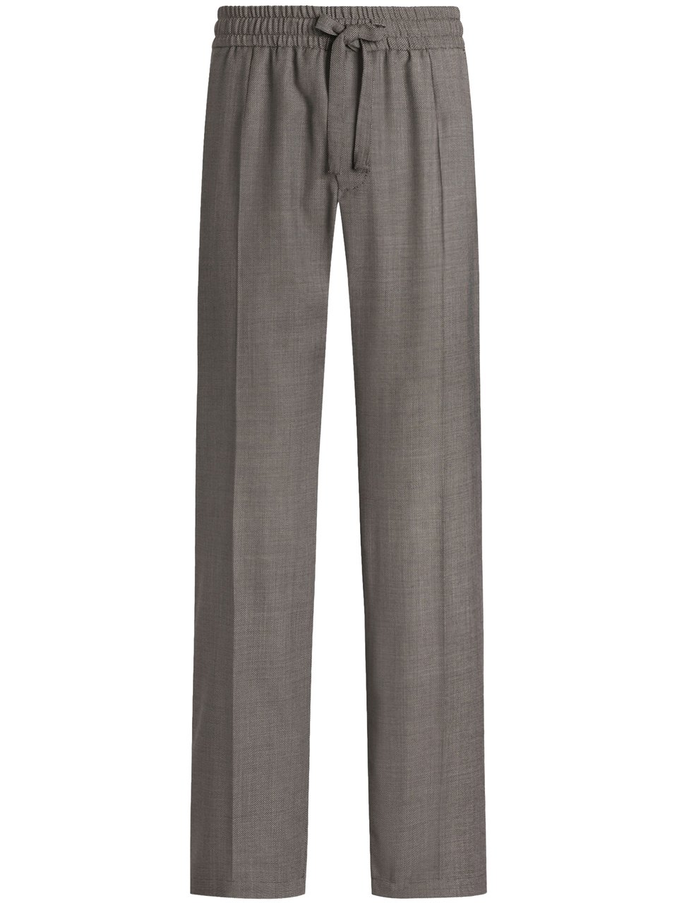 Dolce & Gabbana Relaxed Fit Straight Leg Trousers with Adjustable Drawstring Grijs