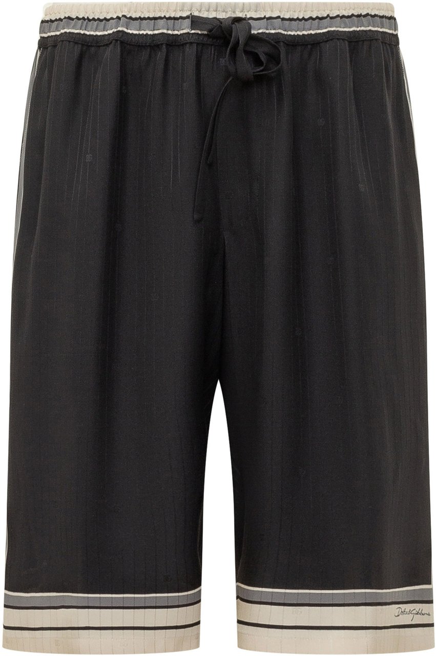 Dolce & Gabbana Shorts Relaxed Fit Con Coulisse Zwart