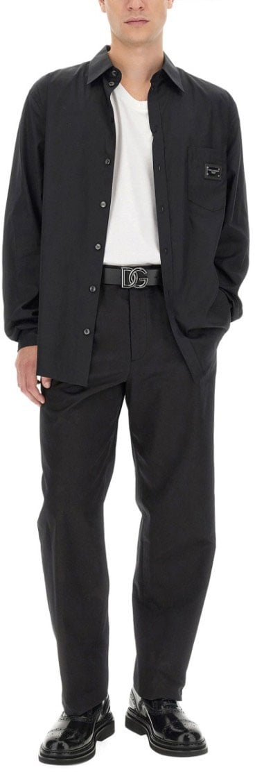 Dolce & Gabbana Gabardine Pants Zwart