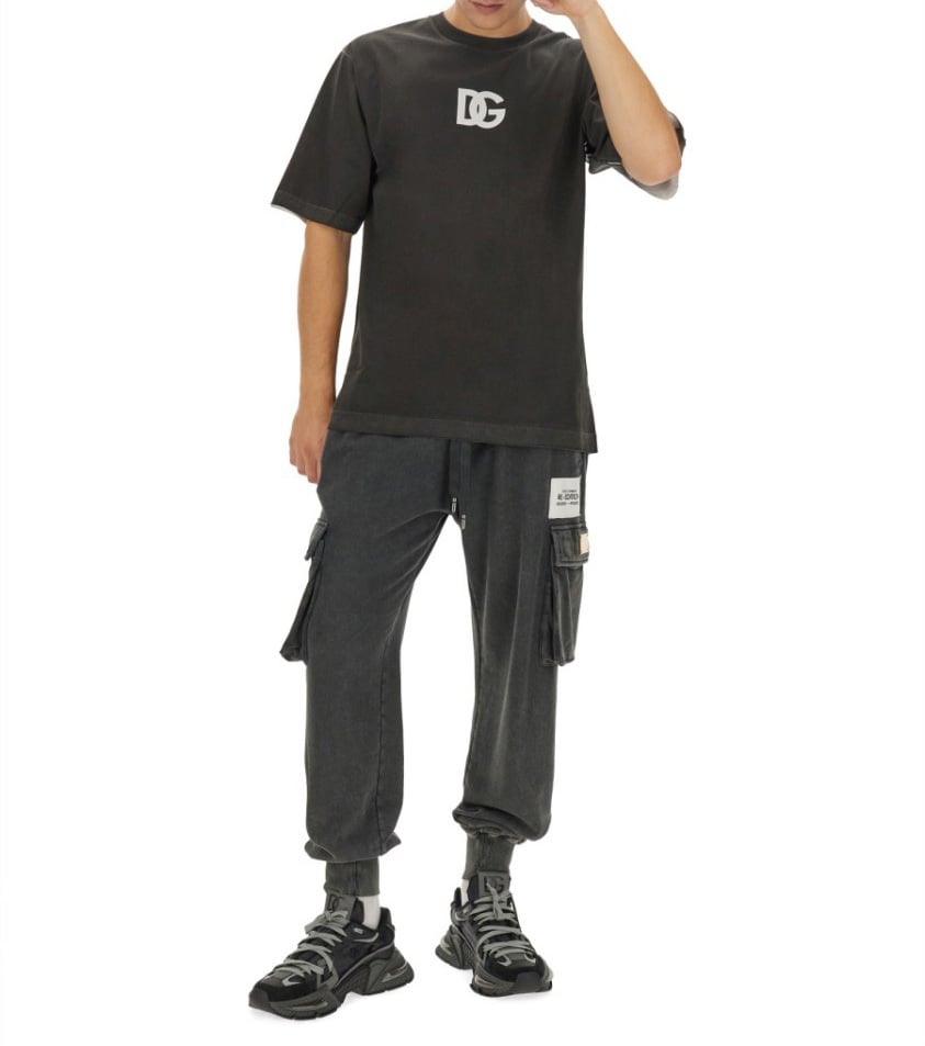 Dolce & Gabbana Jogging Pants With Logo Grijs
