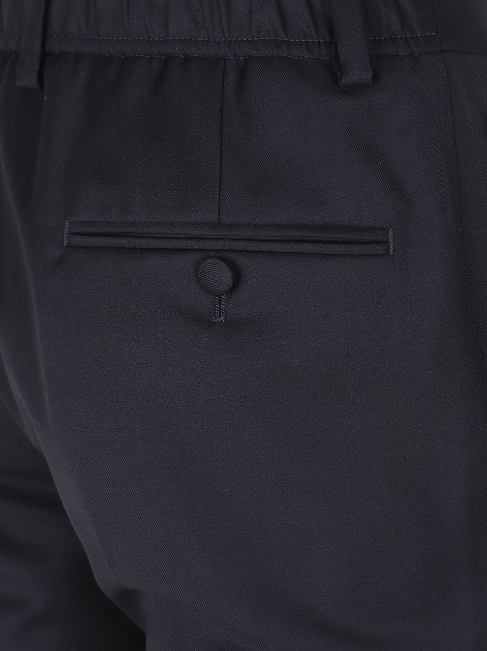 Dolce & Gabbana Tailored Blue Wool Trousers Zwart