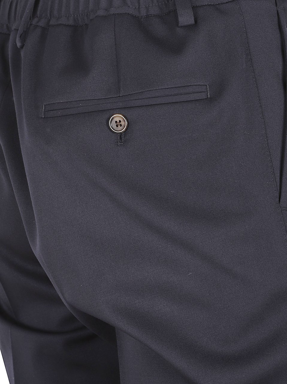 Dolce & Gabbana Tailored Fit Black Trousers with Button Closure Zwart