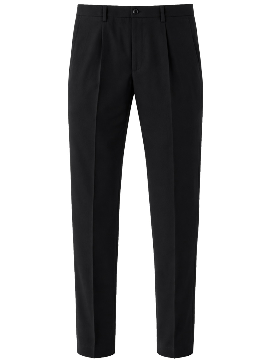 Dolce & Gabbana Tailored Straight Pressed Crease Formal Pants Zwart
