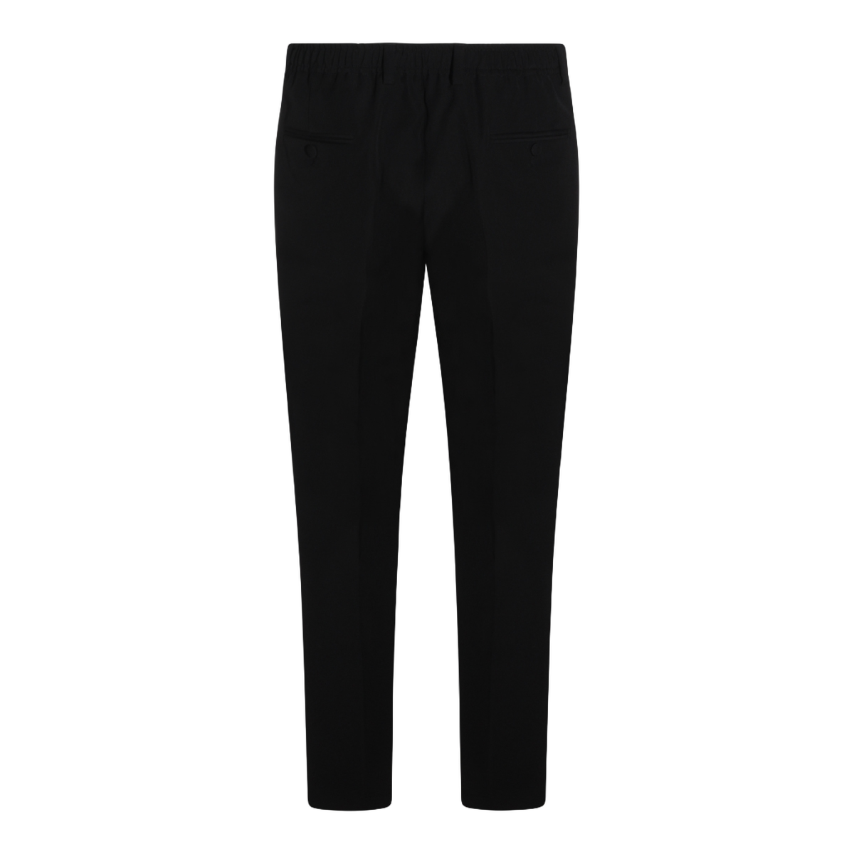 Dolce & Gabbana Tailored Black Trousers and Subtle Pleats Zwart