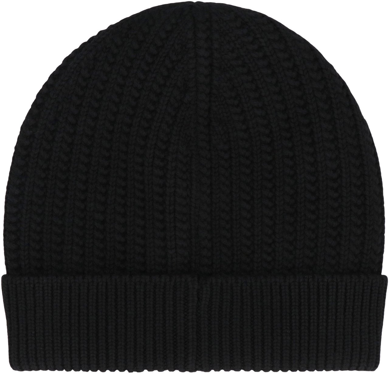 Dolce & Gabbana Black knit wool hat Zwart