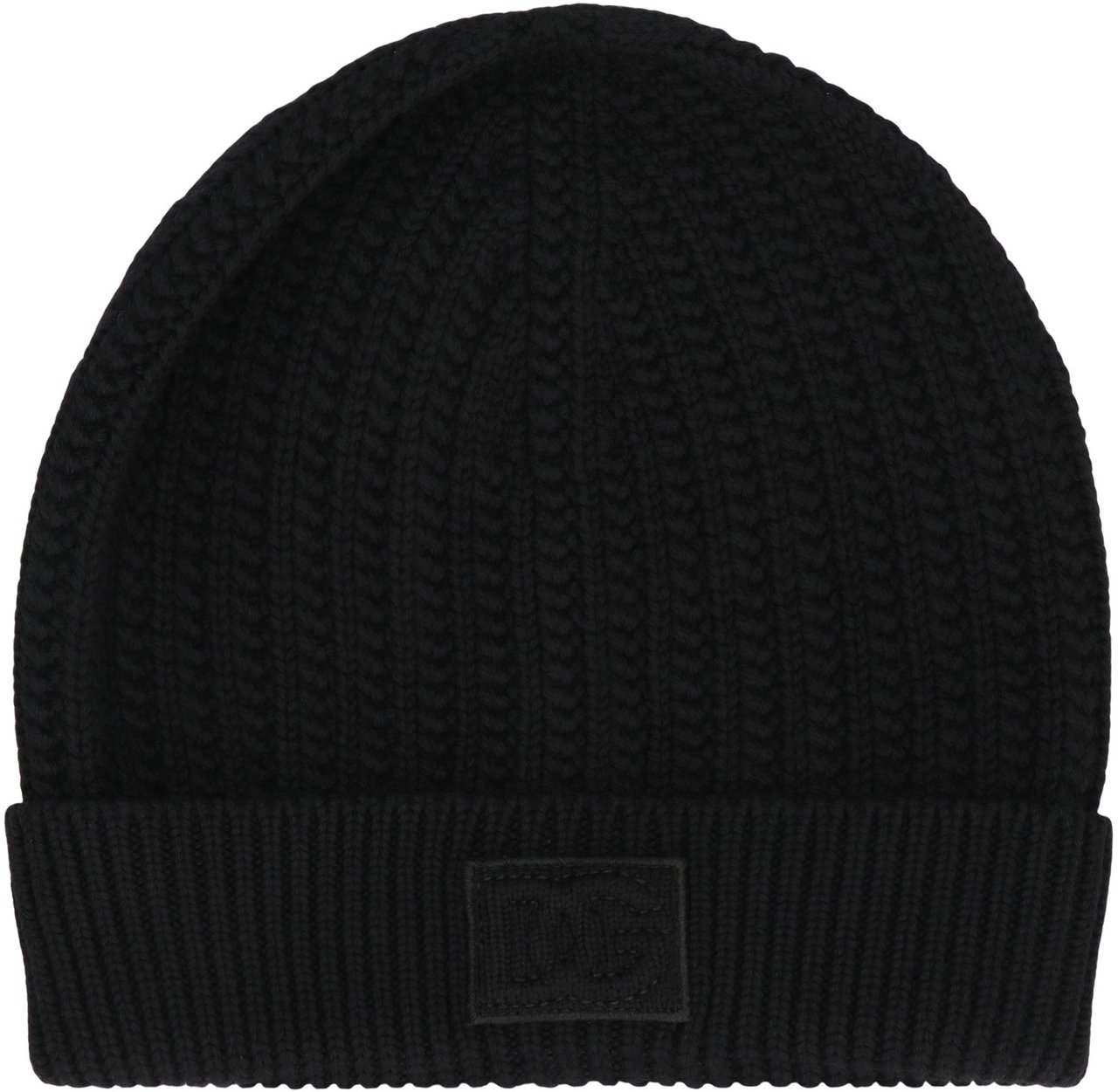 Dolce & Gabbana Black knit wool hat Zwart