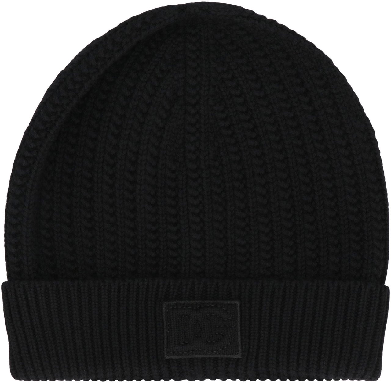 Dolce & Gabbana Black knit wool hat Zwart