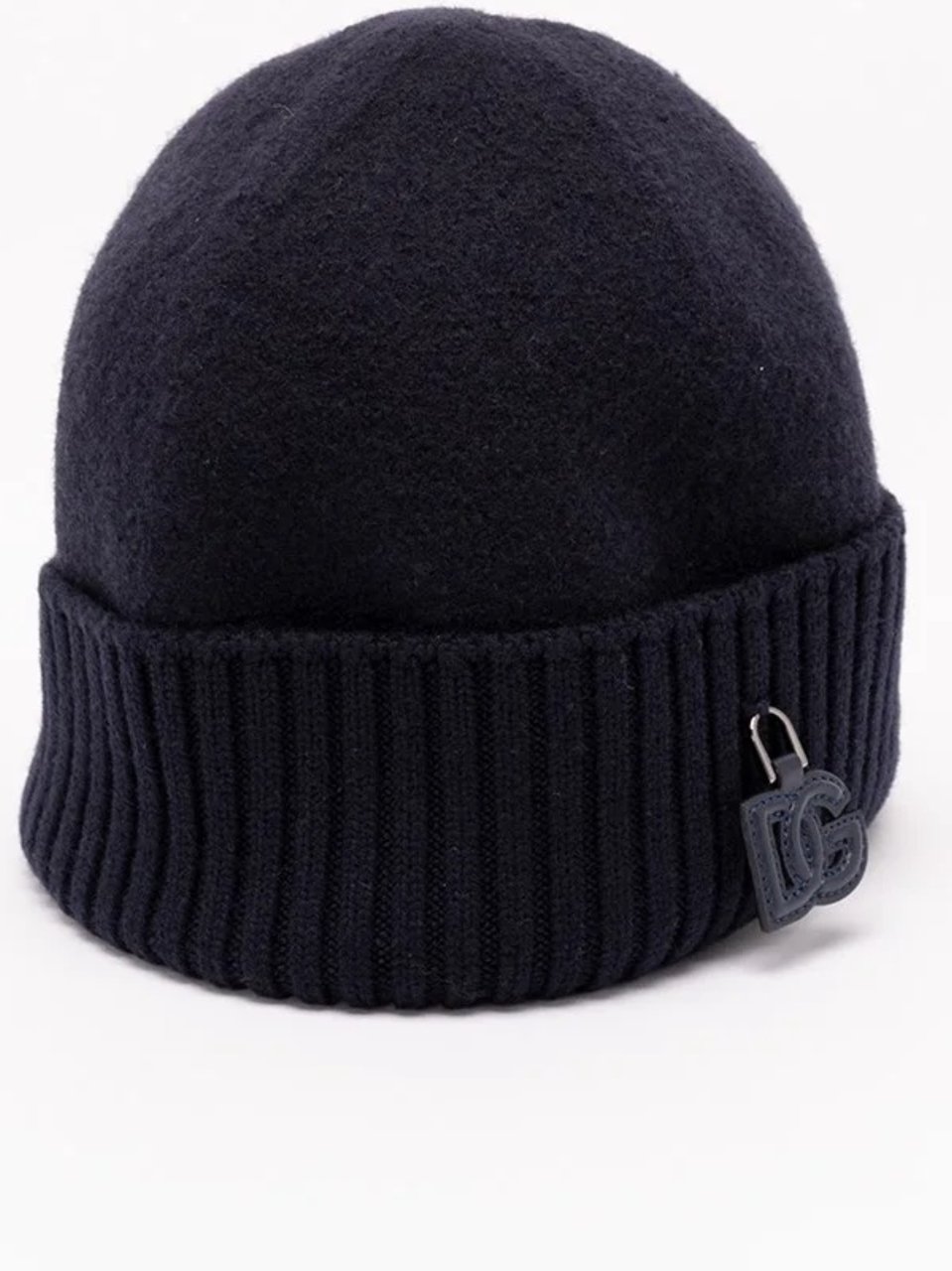 Dolce & Gabbana Berretto Black Ribbed Beanie Hat Zwart