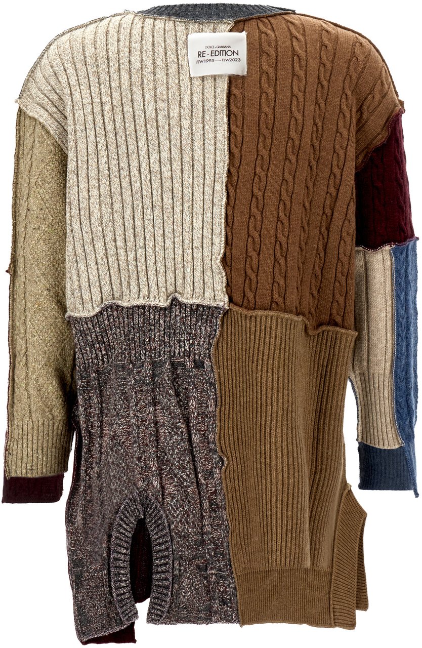 Dolce & Gabbana Dolce&gabbana Multicolor wool blend oversize cardigan Divers