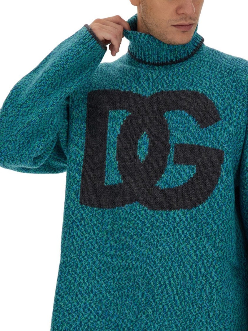 Dolce & Gabbana Jersey With Logo Blauw