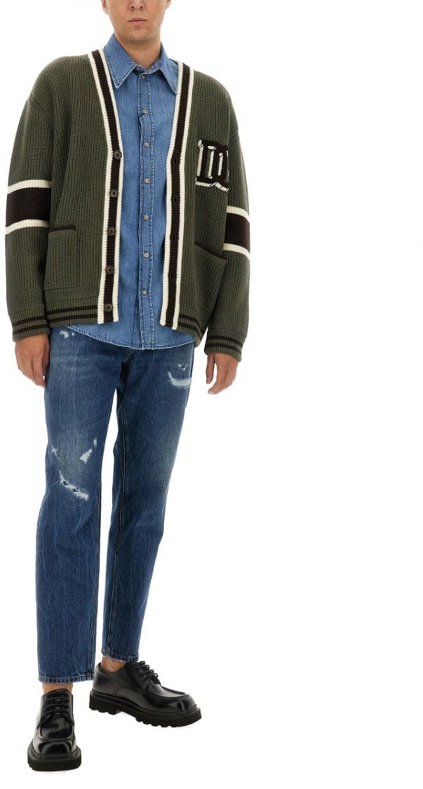 Dolce & Gabbana Wool Cardigan Groen