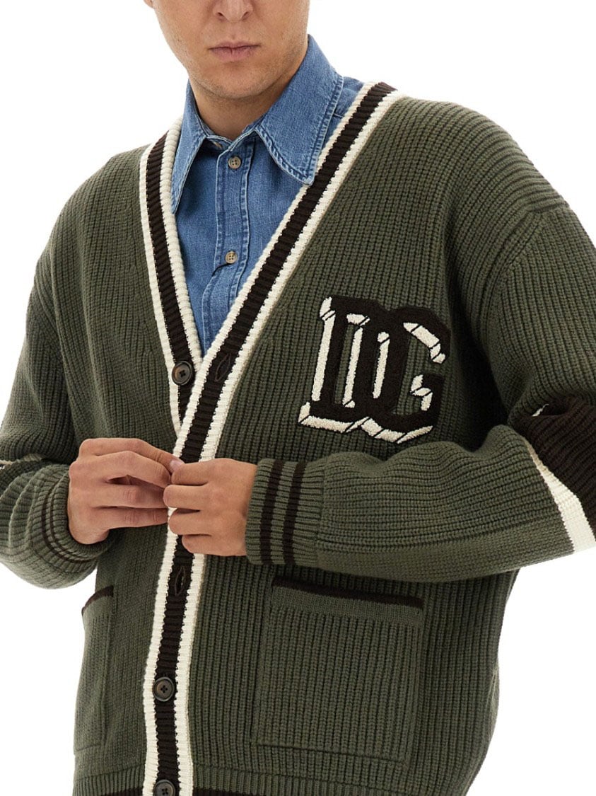 Dolce & Gabbana Wool Cardigan Groen