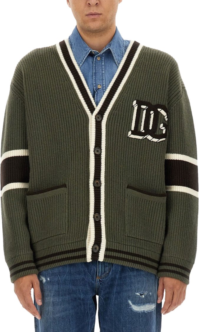 Dolce & Gabbana Wool Cardigan Groen