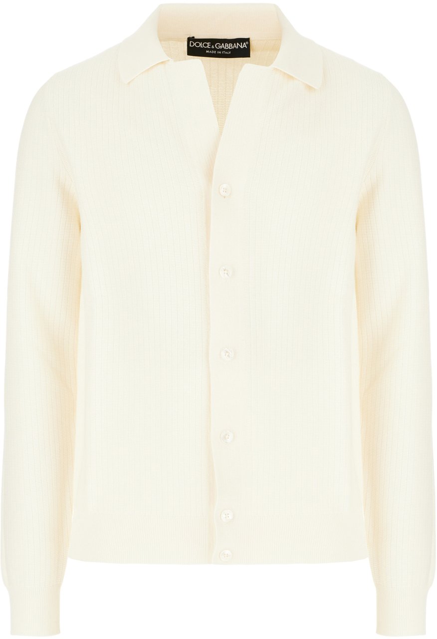 Dolce & Gabbana Dolce&gabbana Cream cotton cardigan Geel
