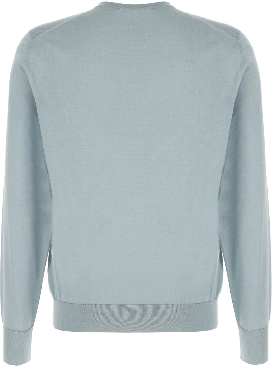 Dolce & Gabbana Dolce&gabbana Pastel light blue silk sweater Blauw