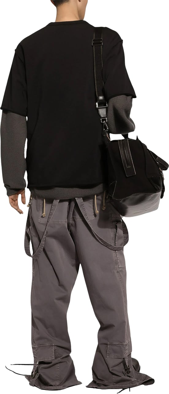 Dolce & Gabbana Dark Grey Refined Fine-Knit Pullover Grijs