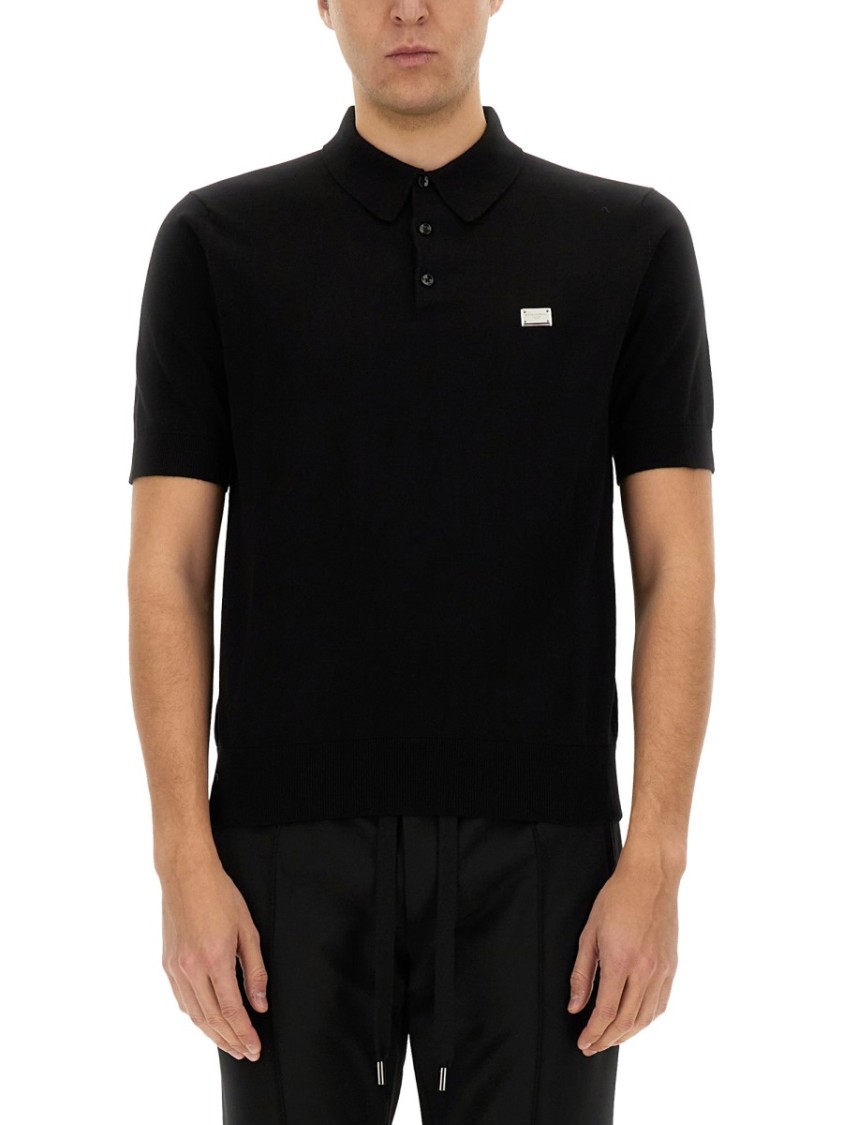 Dolce & Gabbana Polo With Logo Zwart